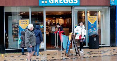 The Greater Manchester areas with the most Greggs and Costa Coffee chains
