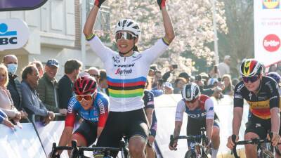 Elisa Balsamo completes hat-trick of WorldTour wins after sprint success at Gent-Wevelgem