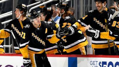 Tristan Jarry - Red Wings - Malkin’s hat trick powers Penguins to 11-2 romp over Detroit - nbcsports.com - New York -  New York -  Detroit -  Pittsburgh - county Crosby