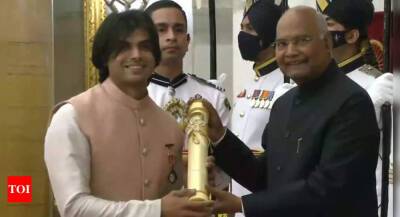 Neeraj Chopra - Olympic champion Neeraj Chopra receives Padma Shri - timesofindia.indiatimes.com -  Tokyo - India