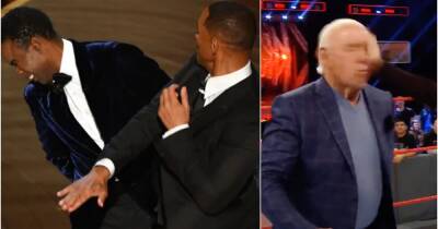Will Smith - Charlotte Flair - Chris Rock - Will Smith slapping Chris Rock gets great reaction from WWE legend Ric Flair - givemesport.com - Los Angeles - county Rock
