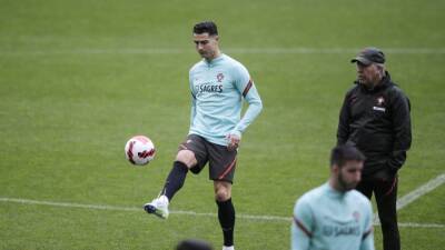 Cristiano Ronaldo trains with Portugal for crunch World Cup qualifier - in pictures