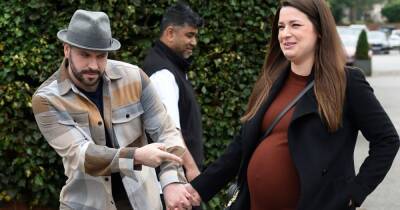 Corrie favourites Sam Aston and Shayne Ward beam with pride as other halves show off growing baby bumps