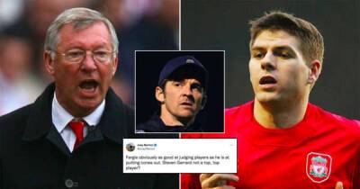 Joey Barton didn't hold back on Twitter after Fergie said Steven Gerrard wasn't a 'top, top player’