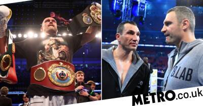 Vitali and Wladimir Klitschko send message of support to Oleksandr Usyk as champion leaves Ukraine to fight Anthony Joshua