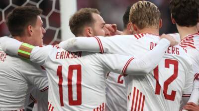 Christian Eriksen scores for Denmark on emotional return to Parken Stadium