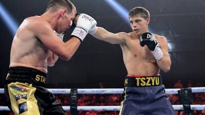 Nikita Tszyu defeats Aaron Stahl in second-round stoppage to claim victory in pro debut