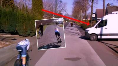 'Not what you want to see!' - Shock as riders forced to dodge van and amateur cyclists at Bloeizone Fryslan Tour - eurosport.com - Britain - county Walker
