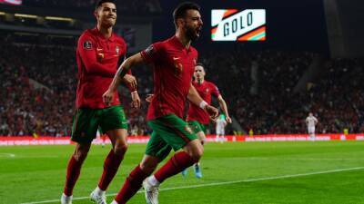 Cristiano Ronaldo - Bruno Fernandes - North Macedonia - Bruno Fernandes brace seals Portugal's World Cup spot - rte.ie - Qatar - Portugal - Macedonia
