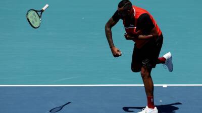 Rafael Nadal - Nick Kyrgios - Jannik Sinner - Carlos Bernardes - Nick Kyrgios loses it at chair umpire during Miami Open loss to Jannik Sinner - abc.net.au - Italy - Brazil - Usa - Australia - India