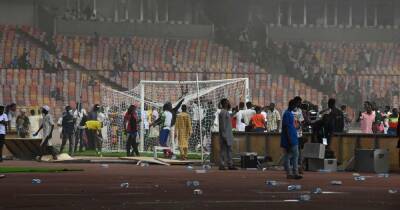 Rangers stars Aribo, Bassey and Balogun forced to seek Nigeria dressing room refuge as fans riot after World Cup exit