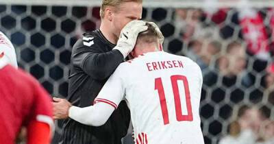 Kasper Schmeichel showed what Christian Eriksen means to him after emotional Denmark return