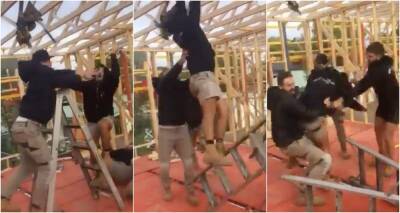WWE: Footage of builders having match on building site is utterly hilarious - givemesport.com