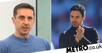 ‘They’re not going to compete’ – Gary Neville explains why Mikel Arteta could leave Arsenal this summer