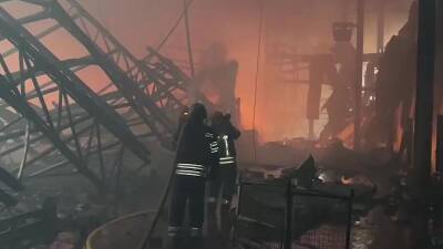 Video shows Europe's largest food warehouse on fire after 'deliberate' Russian attack