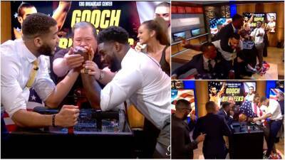 Thierry Henry - Jamie Carragher - Micah Richards - Peter Schmeichel - Micah Richards vs Oguchi Onyewu: Arm wrestling contest was pure comedy - givemesport.com - Manchester - Qatar - Usa -  New York - Costa Rica