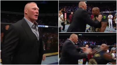 Brock Lesnar nearly shoved Daniel Cormier out of Octagon after UFC 226