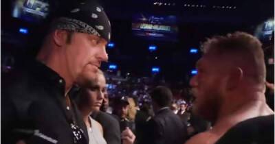 The true story behind The Undertaker & Brock Lesnar's confrontation cageside in 2010