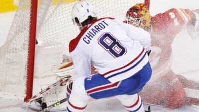 Nick Suzuki - Elias Lindholm - Johnny Gaudreau - Jacob Markstrom - Andrew Mangiapane - Chiarot scores OT winner for Canadiens in win over Flames - tsn.ca - county Martin - county St. Louis