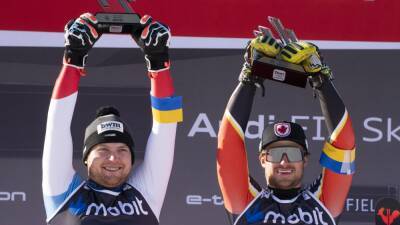 Cameron Alexander and Niels Hintermann share downhill gold in Kvitfjell, Norway after finishing in the same time