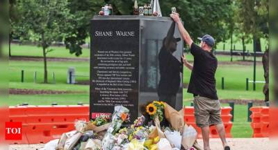 Flowers, beers, ciggies and a meat pie: Australian fans mark Shane Warne's death