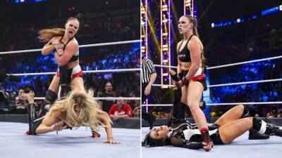 Ronda Rousey forces Sonya Deville and Charlotte Flair to tap out in SmackDown debut