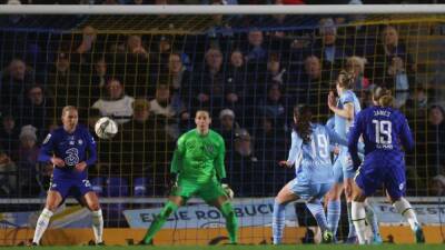 Emma Hayes - Sam Kerr - Christian Radnedge - Gareth Taylor - Caroline Weir - Ellen White - Weir double helps Man City beat Chelsea to lift Women's League Cup - channelnewsasia.com - Manchester - Scotland -  Man