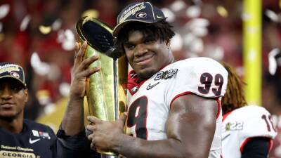 Georgia lineman Jordan Davis, at 341 pounds, runs 40-yard dash in 4.78 seconds at NFL scouting combine - espn.com - Georgia - Jordan -  Memphis -  Indianapolis - state Nebraska