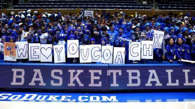 Former players, celebrities fill Cameron Indoor Stadium for Mike Krzyzewski's final home game as Duke men's basketball coach