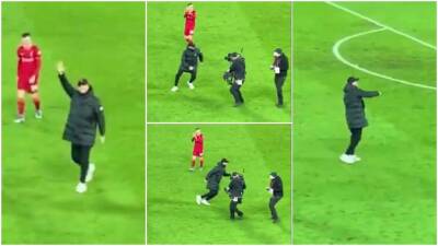 Liverpool 1-0 West Ham: Jurgen Klopp gave a cameraman the slip at FT