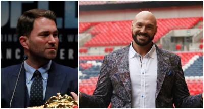 Tyson Fury - Eddie Hearn - Frank Warren - Tyson Fury sent Eddie Hearn a typically cheeky text after selling out Wembley - givemesport.com