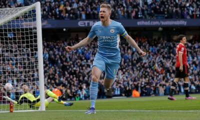 Kevin De Bruyne double inspires Manchester City’s derby rout of United