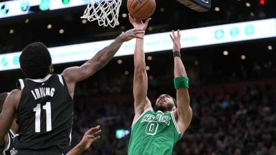 Kevin Durant - Jayson Tatum - Jaylen Brown - Celtics - Jayson Tatum's 54 leads Celtics past Durant, Irving, Nets 126-120 - foxnews.com - Russia - Ukraine -  Boston