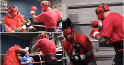 Hafthor Bjornsson has posted new sparring footage 11 days out from Eddie Hall grudge fight