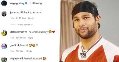 Serge Gnabry - 'Come back!' - Arsenal fans bombard Gnabry's Instagram as he wears retro Gunners shirt - msn.com - Germany