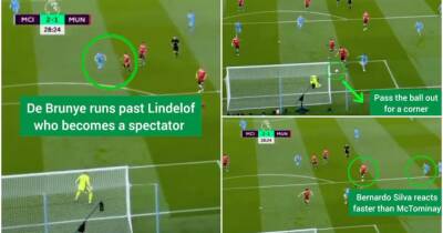 Man United: Video exposes 3 players' defending for De Bruyne's goal