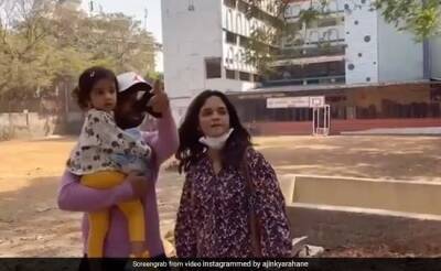 Watch: Ajinkya Rahane Visits His School With Wife, Daughter