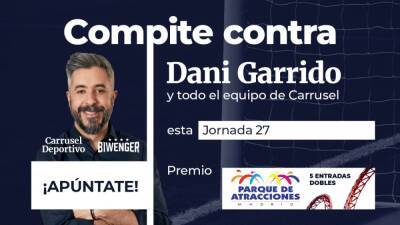 ¡Compite contra Dani Garrido en Biwenger y gana una de las 5 entradas dobles al Parque de Atracciones de Madrid que te esperan!