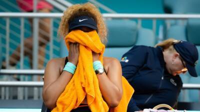 Naomi Osaka visibly emotional after victory over Belinda Bencic to reach Miami Open final