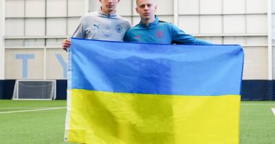 Oleksandr Zinchenko's former teammate training at Man City after fleeing Russia