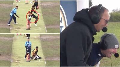 Funniest cricket groin shot? Commentators go viral for reaction to batsman getting hit - givemesport.com - India