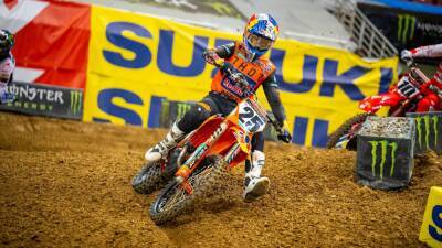 Marvin Musquin scores first 2022 win in Supercross Round 13 in St. Louis Triple Crown; RJ Hampshire takes 250 East - nbcsports.com - France - county St. Louis