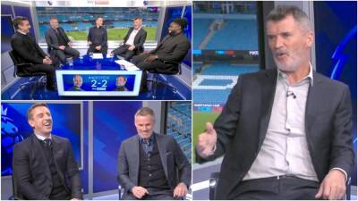 Gary Neville - Jamie Carragher - Pep Guardiola - Micah Richards - Roy Keane - Tony Adams - Roy Keane takes cheeky dig at Gary Neville after Man City 2-2 Liverpool - givemesport.com - Manchester -  Man - Liverpool