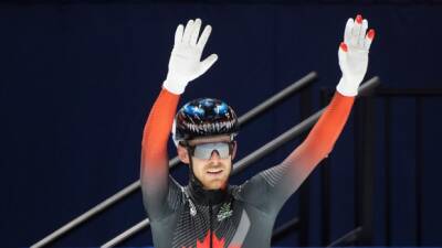 Canada's Dion wins short track world gold, Hamelin career ends with relay bronze