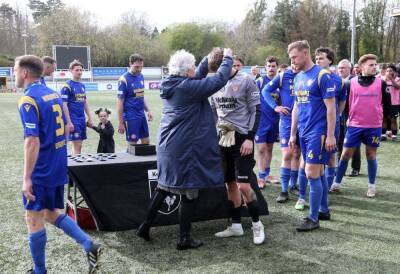 Reaction from Hollands & Blair manager Scott Porter after their Kent Senior Trophy defeat to Sheppey United