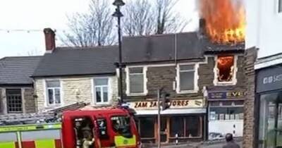Live updates as building goes up in flames in Blackwood town centre