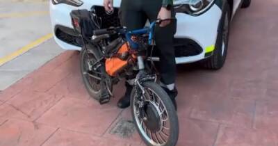 Investigado por la Guardia Civil por conducir una bici casera a 45 km/h