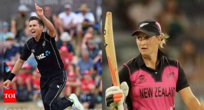Trent Boult - Daryl Mitchell - Devon Conway - Tim Southee - Ross Taylor - Sophie Devine - Michael Bracewell - New Zealand Cricket Awards: Trent Boult, Sophie Devine named 'T20 International Player of the Year' - timesofindia.indiatimes.com - Australia - Uae - New Zealand - India - Bangladesh