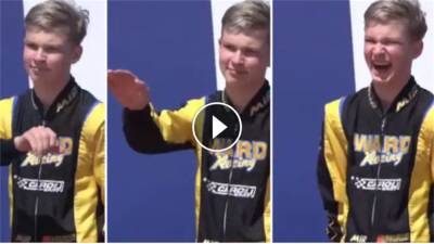 FIA launches investigation as Russian karting champion Artem Severiukhin apologises after podium salute