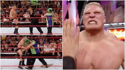 Brock Lesnar took two of the biggest chair shots to the head in WWE history